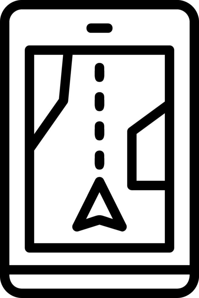 Car Navigation System Outline Style Icon vector