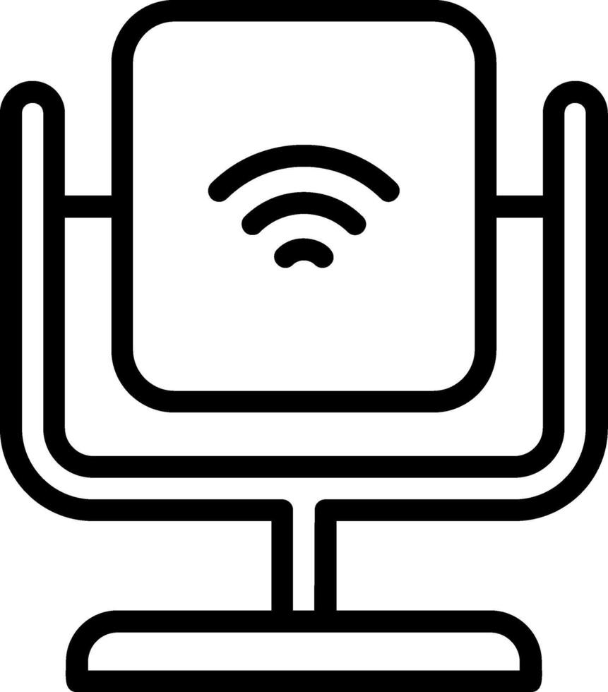Smart Mirror Outline Style Icon vector