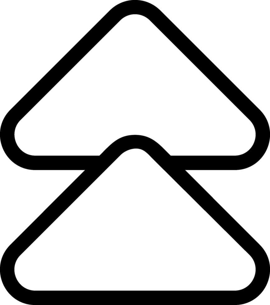 Double Arrow Up Outline Style Icon vector