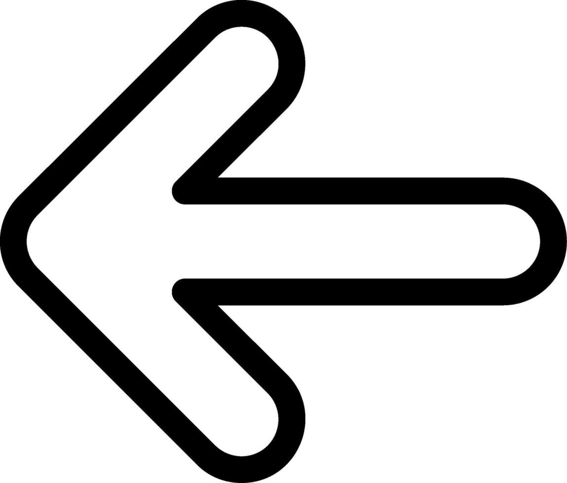 Arrow Left Outline Style Icon vector