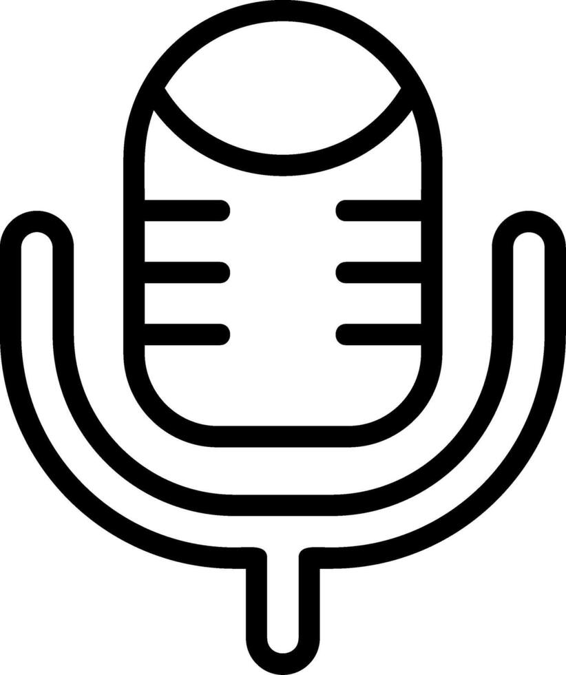 Microphone Outline Style Element vector