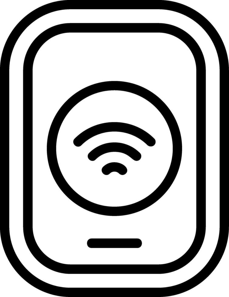 Smart Light Switch Outline Style Icon vector