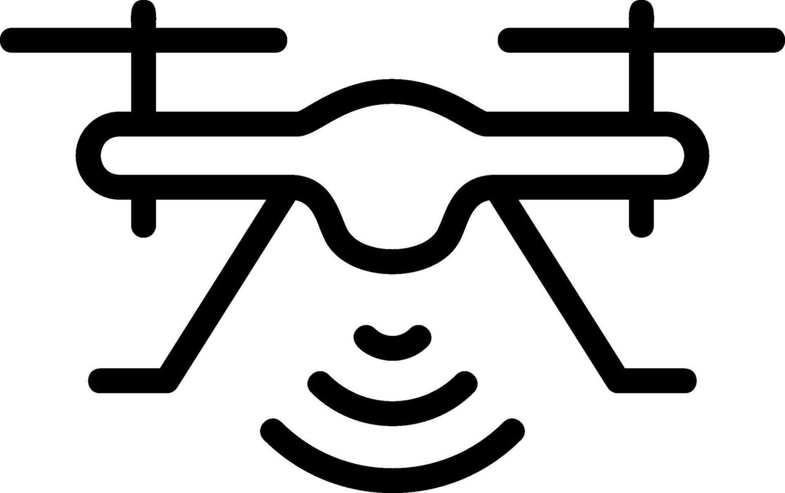 Drone Outline Style Icon vector