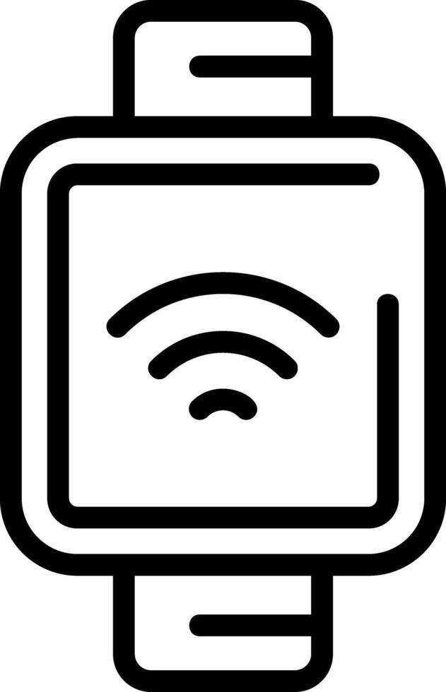 Fitness Tracker Outline Style Icon vector