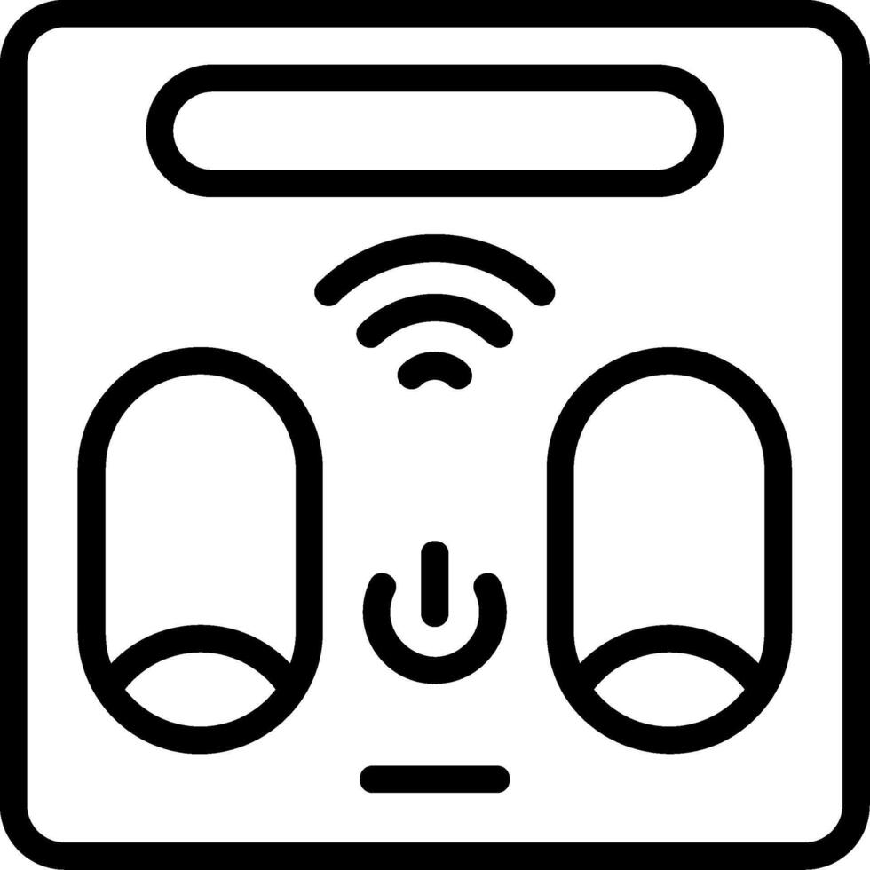 Smart Scale Outline Style Icon vector