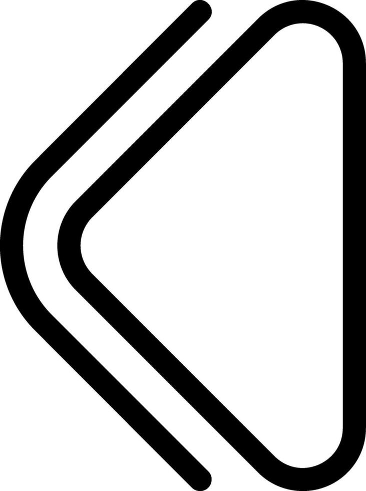 Arrow Solid Left Outline Style Icon vector