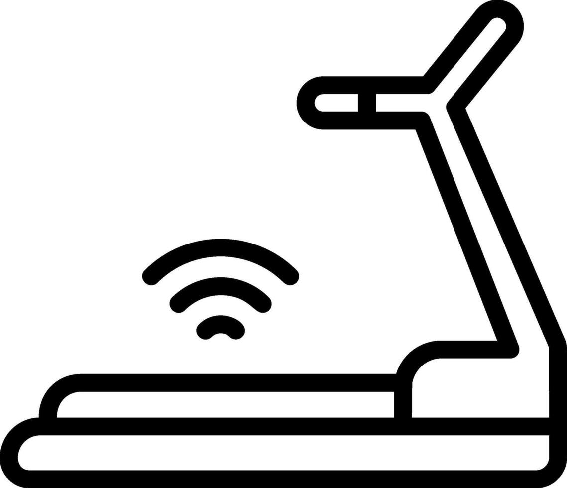 Smart Fitness Equipment Outline Style Icon vector