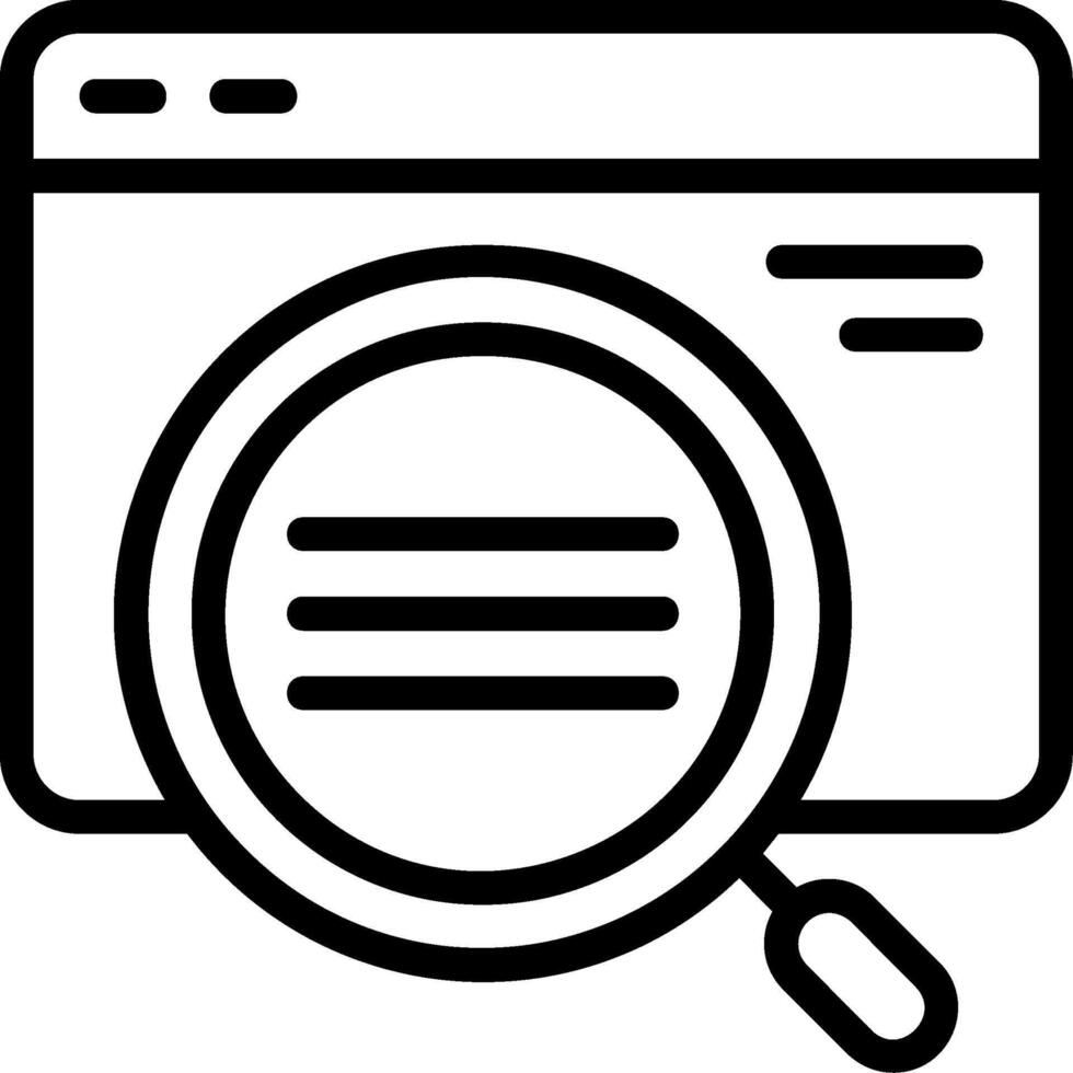 On Page SEO Outline Style Icon vector