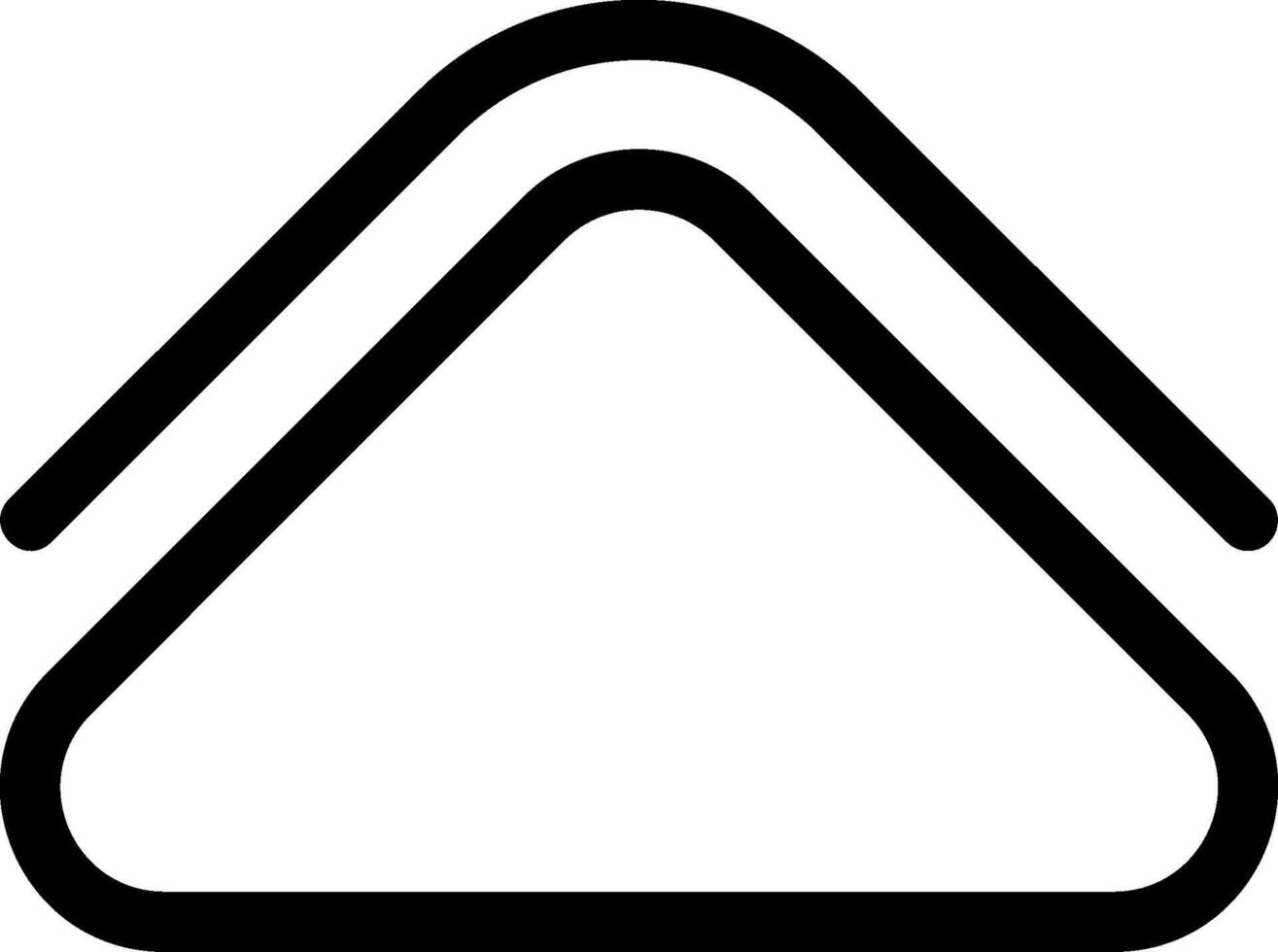 Arrow Solid Up Outline Style Icon vector