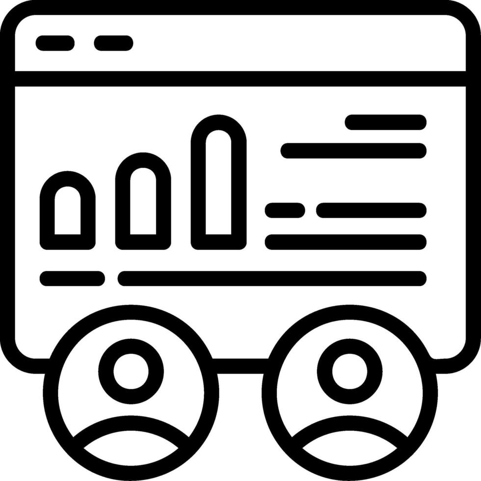 Competitor Metrics Outline Style Icon vector