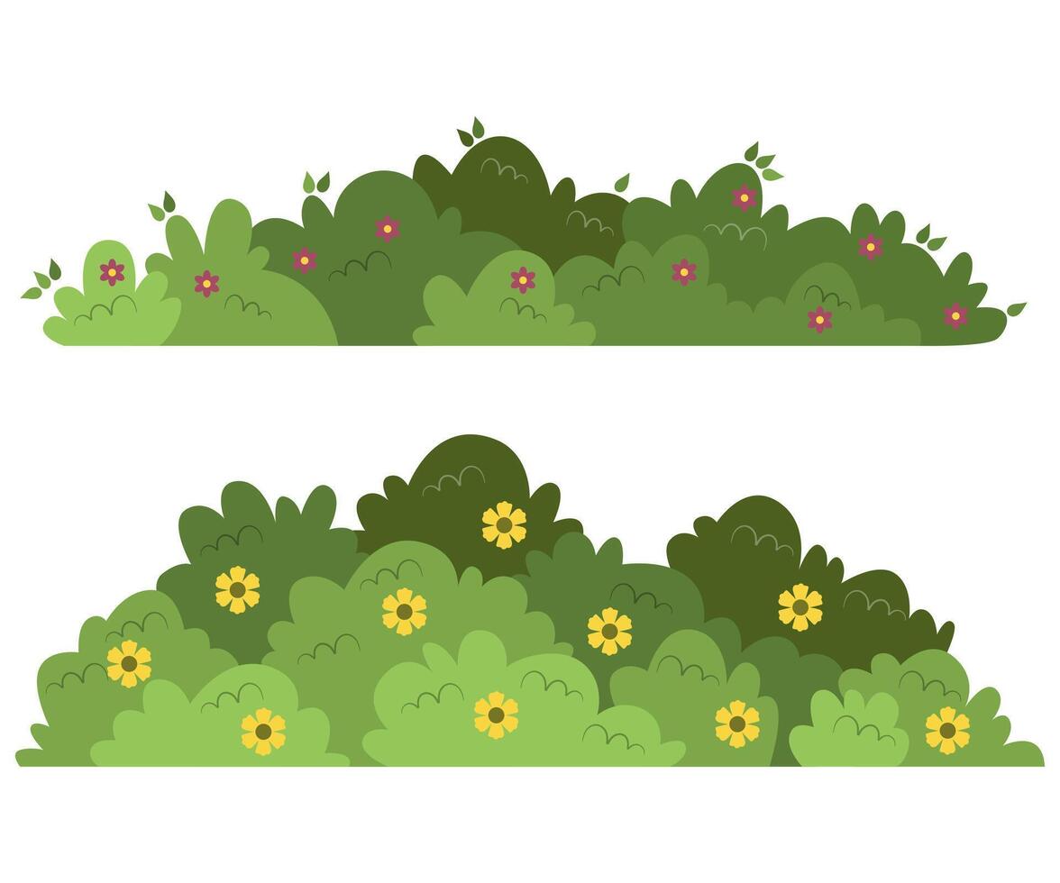 Bush hand drawn cartoon illustration vector