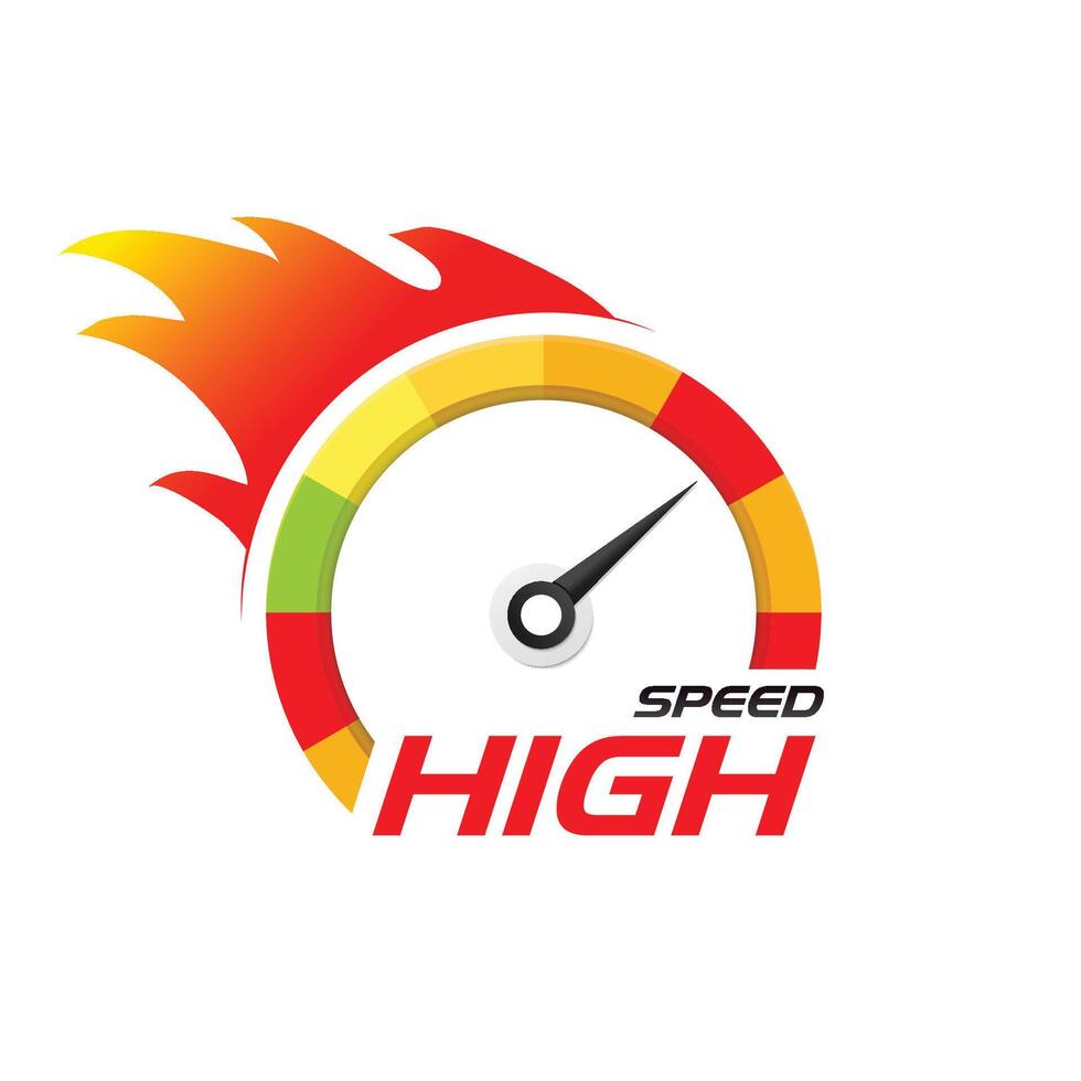 high speed Illustration of speed meter vector