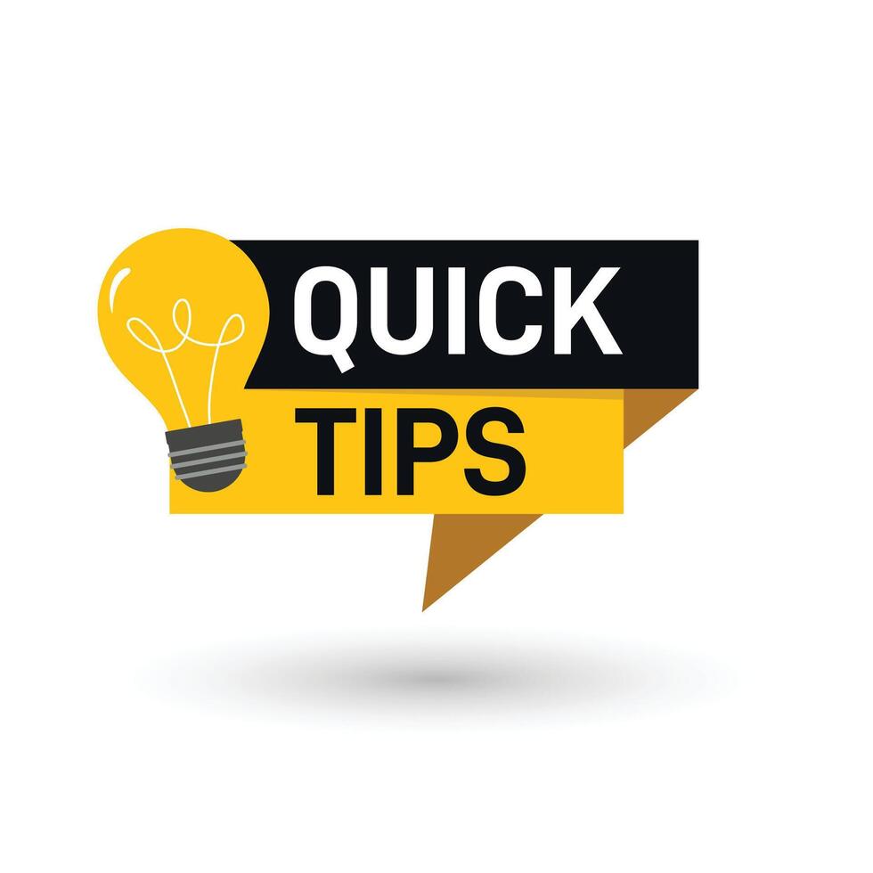 Simple Quick Tips for Busy People vector