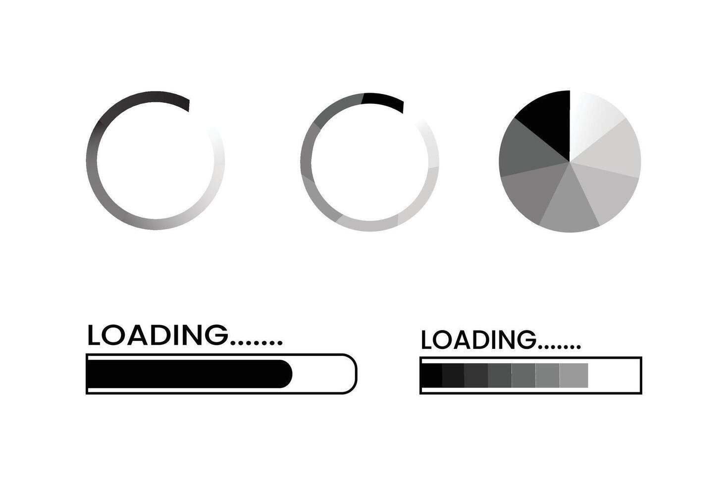 loading icon design blak vector