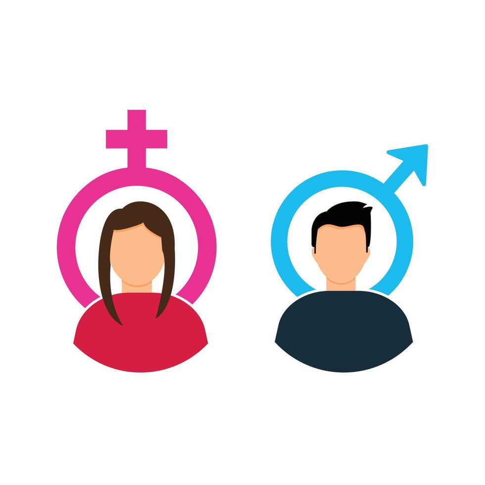 BOTH MALE AND FEMALE ICON vector