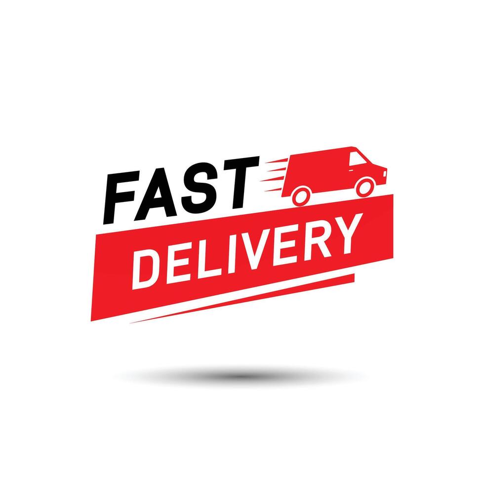 fast delivery orange color and premium design vector