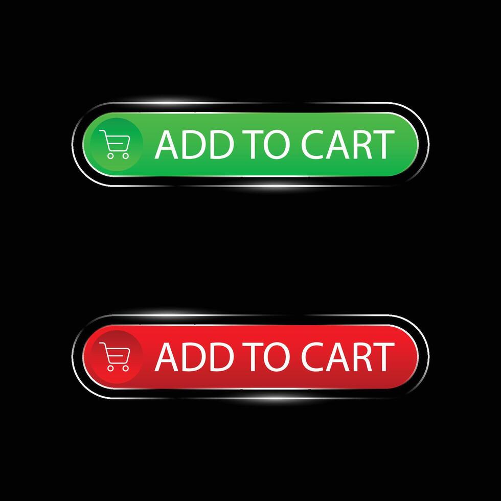 modern add to cart button design vector