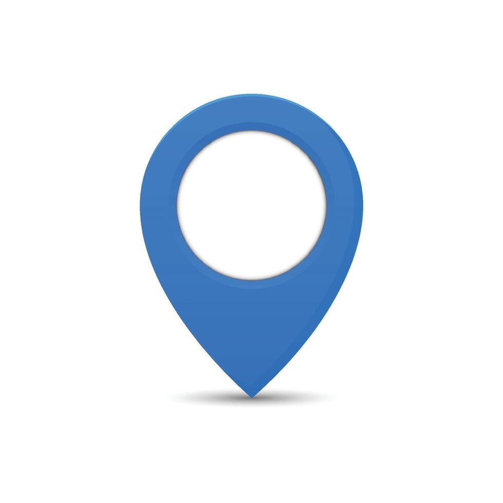 sky blue location pin design vector