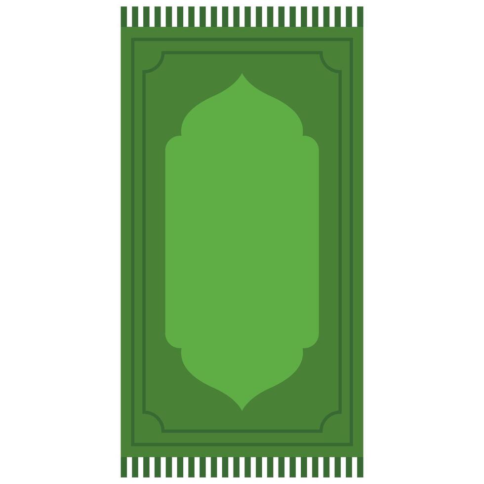 Green Islamic Prayer Mat vector