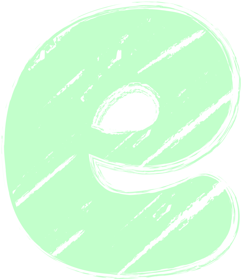 Pastel Hand drawn crayon, Letter e png