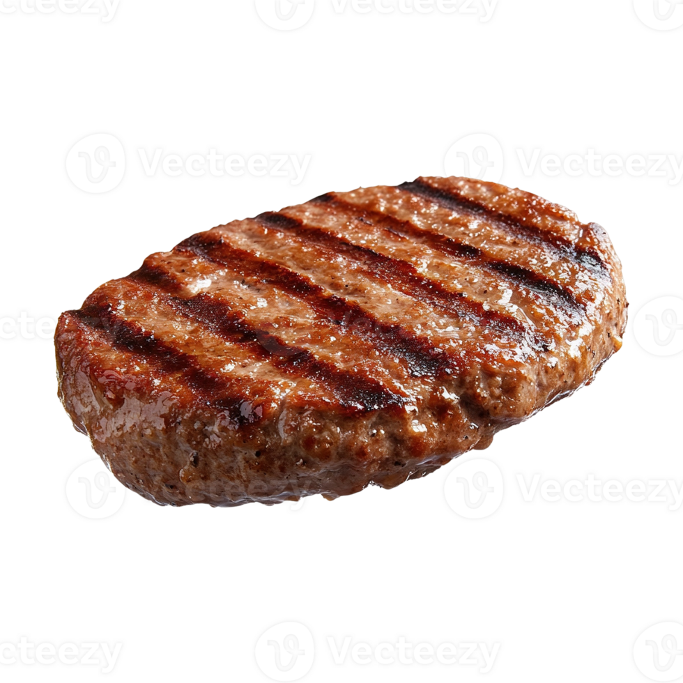 Grilled Hamburger Patty with Char Marks png