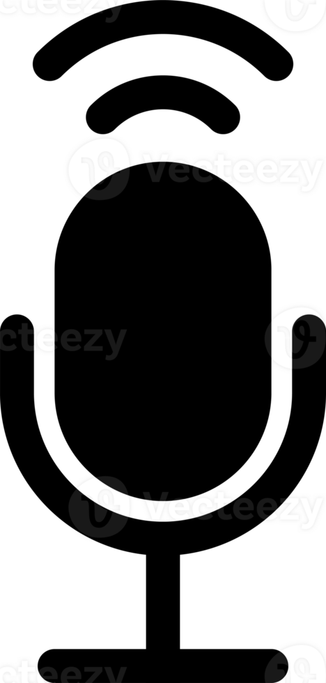 Microphone icon illustration for graphic design, logo, web site, social media, mobile app, ui png