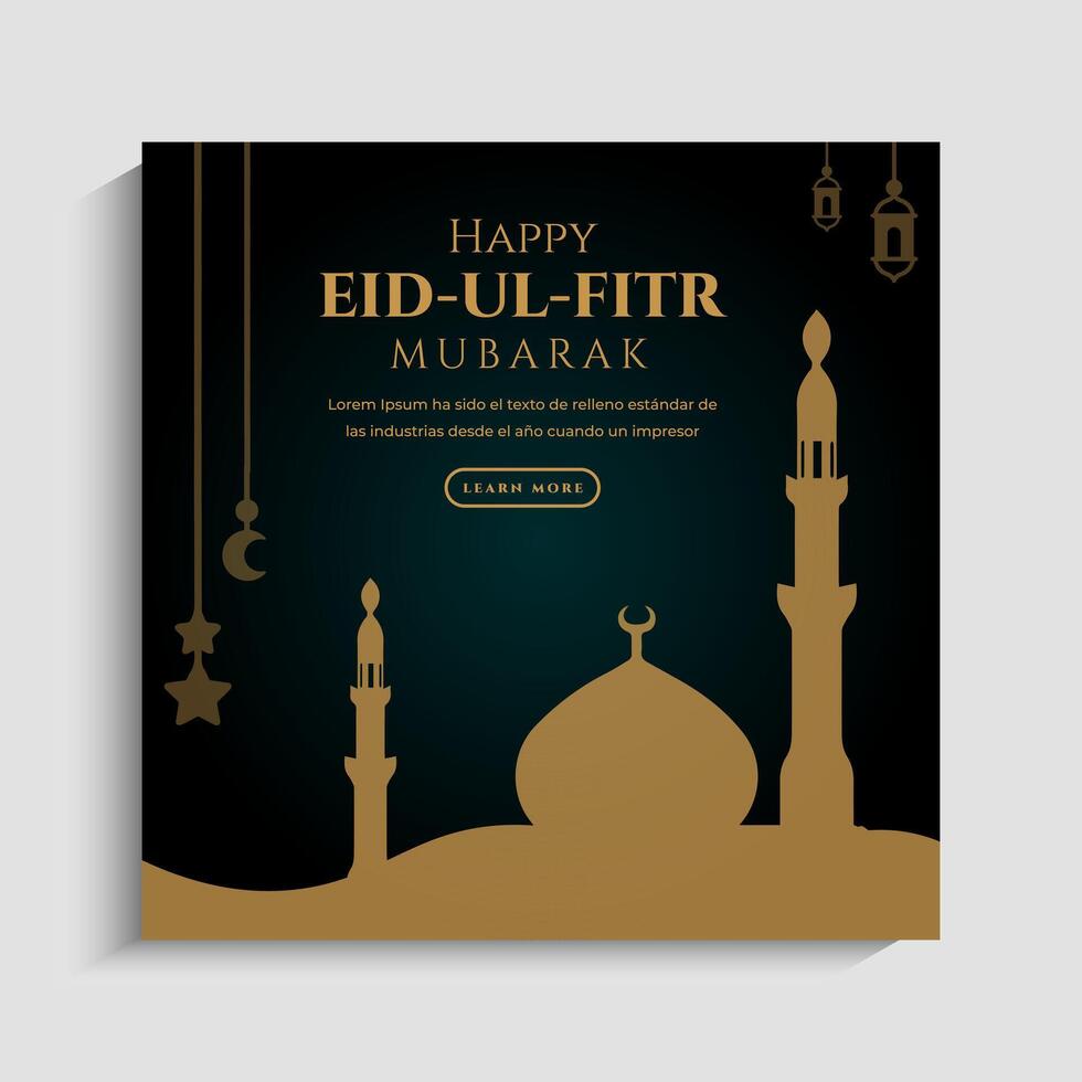 Eid ul Fitr social media post or web banner template vector