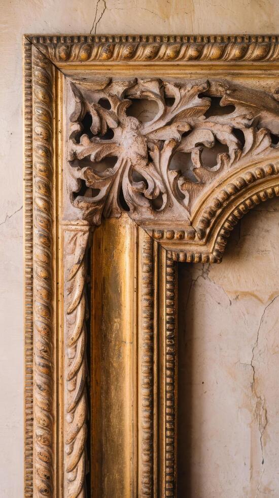 Old antique gold frame photo
