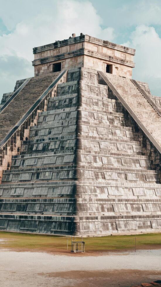 Temple pyramid of kukulcan el castillo chichen itza yucatan mexico maya civilization photo