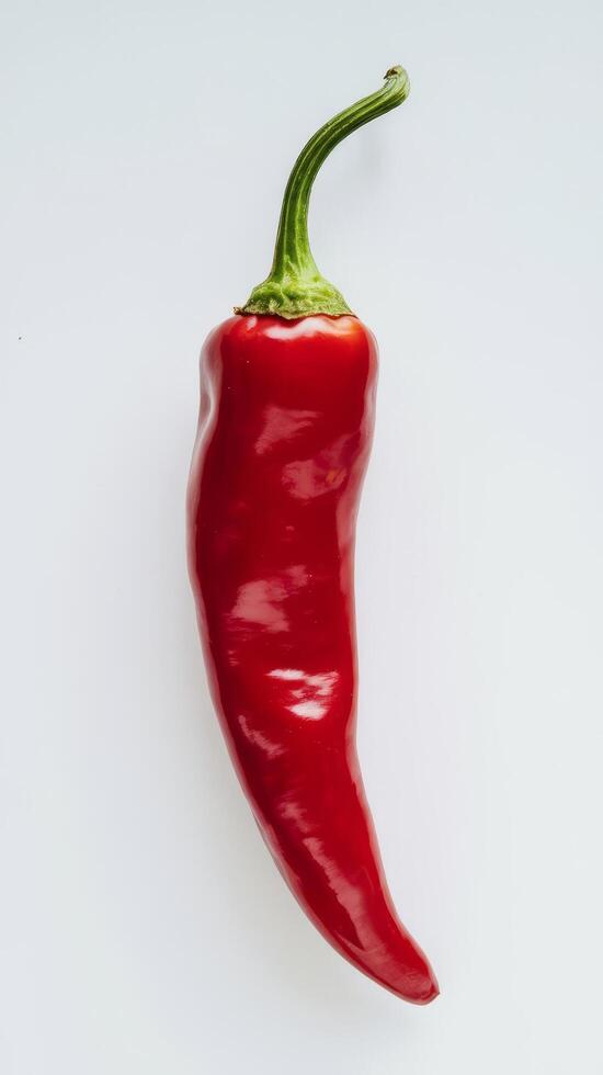Red hot chili pepper isolated on a white background photo