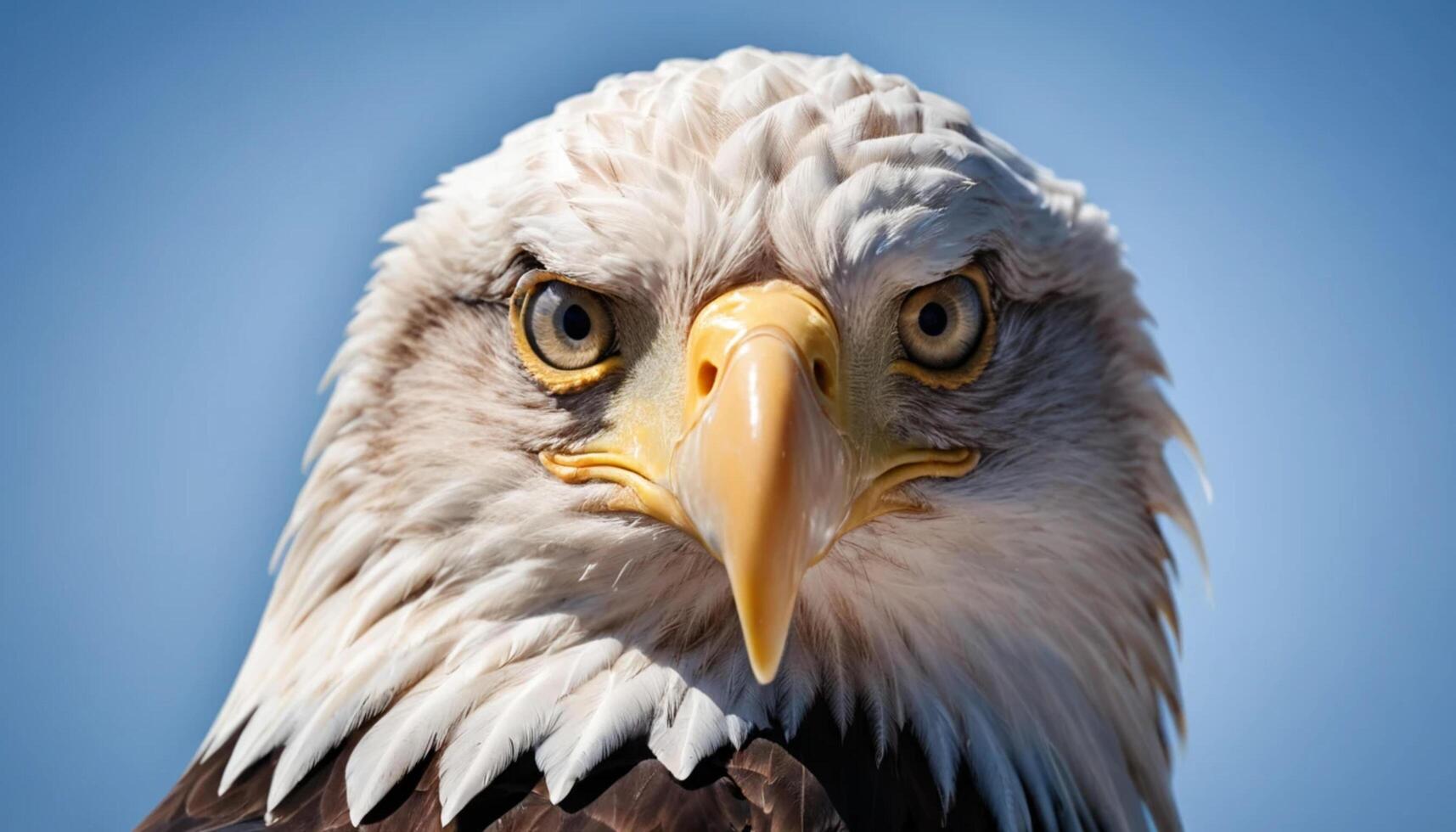 An eagle with a blue sky background photo