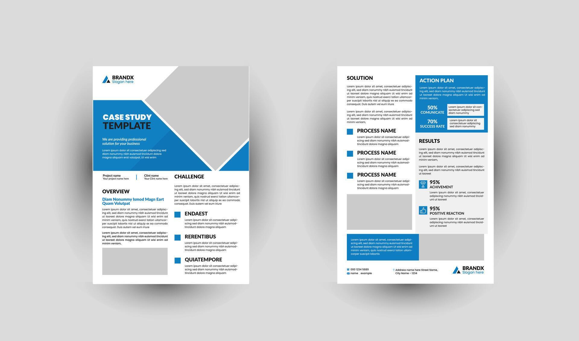 Case Study Template Design 57074480 Vector Art at Vecteezy