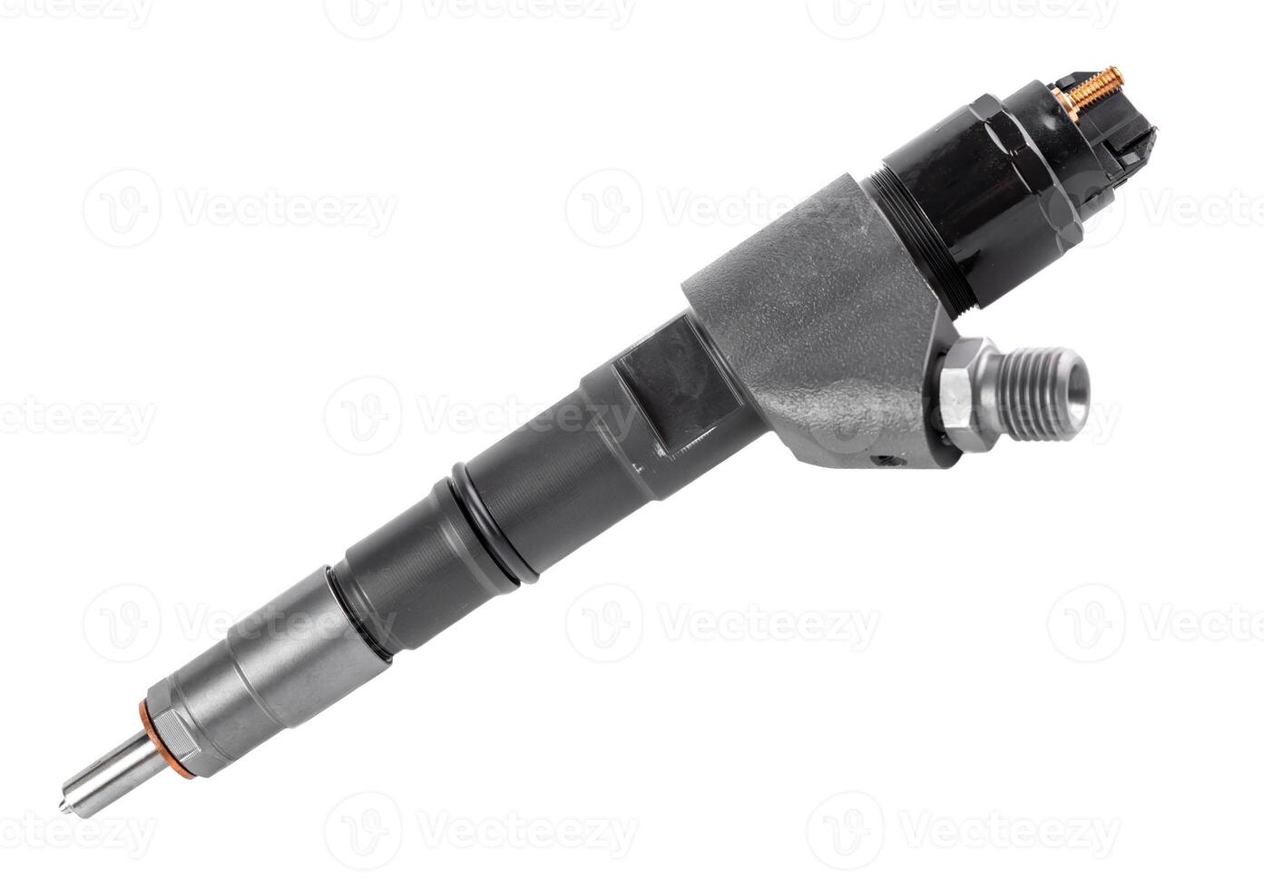 New fuel injector isolated on white background photo