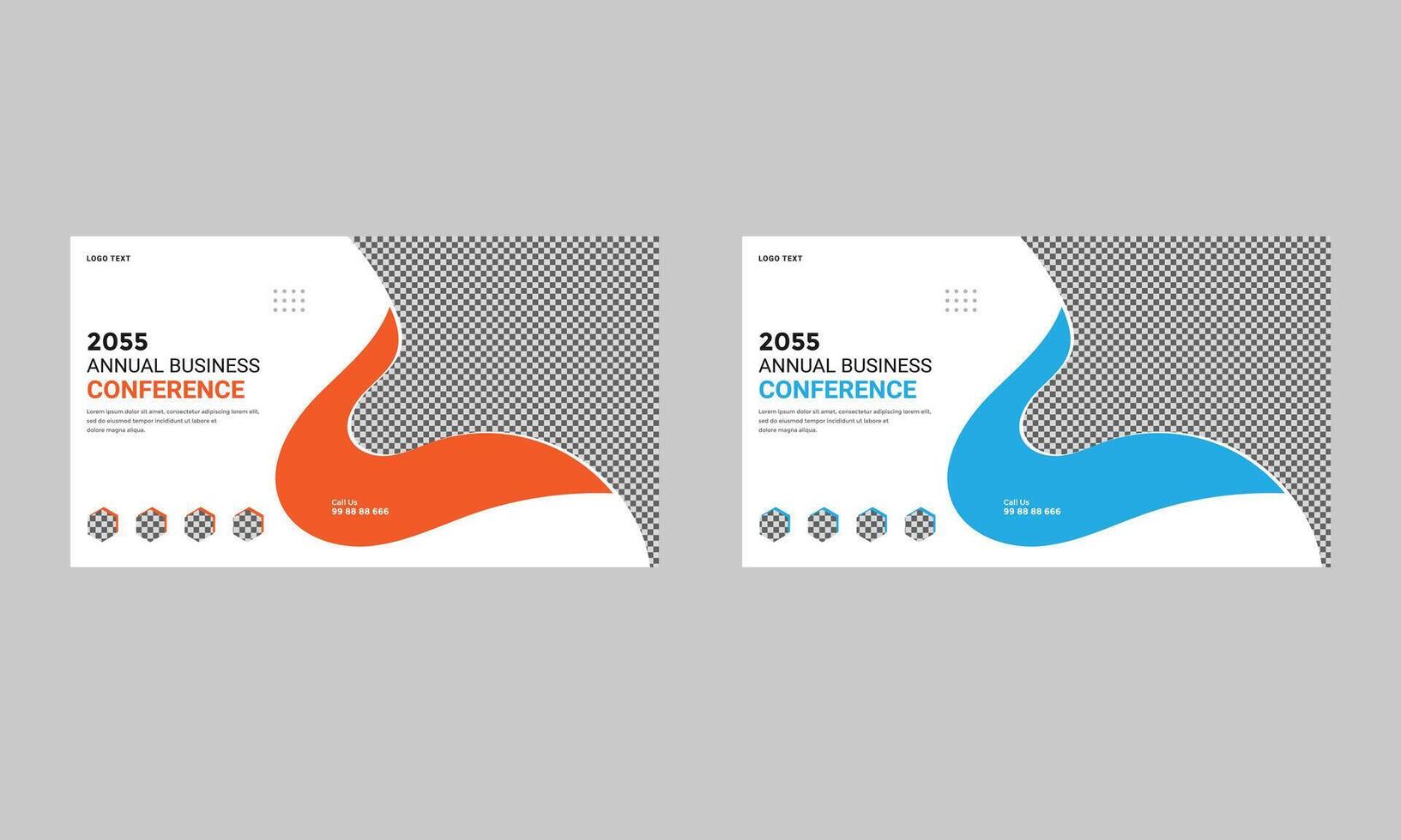 conference webinar banner template vector