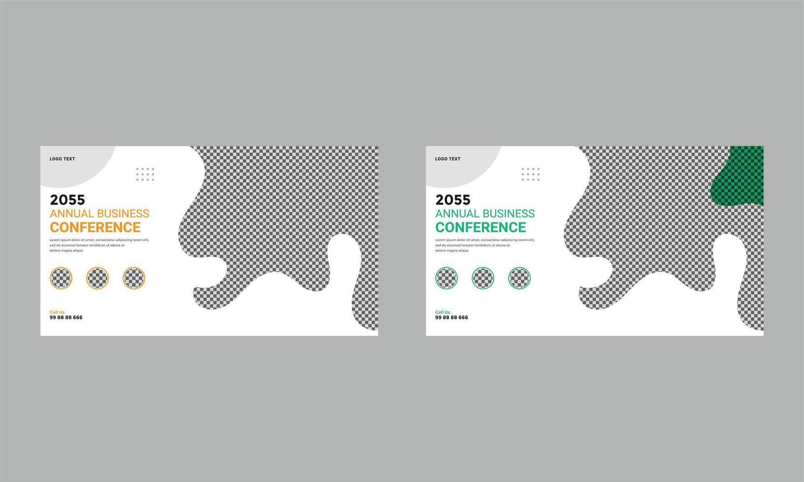 annual conference webinar banner template vector