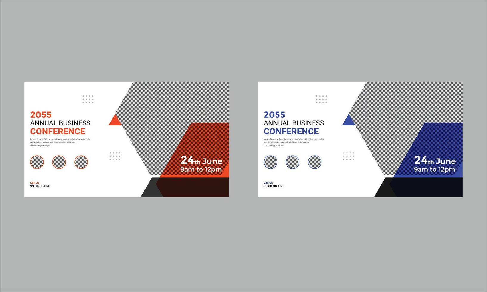 conference social media post web banner vector