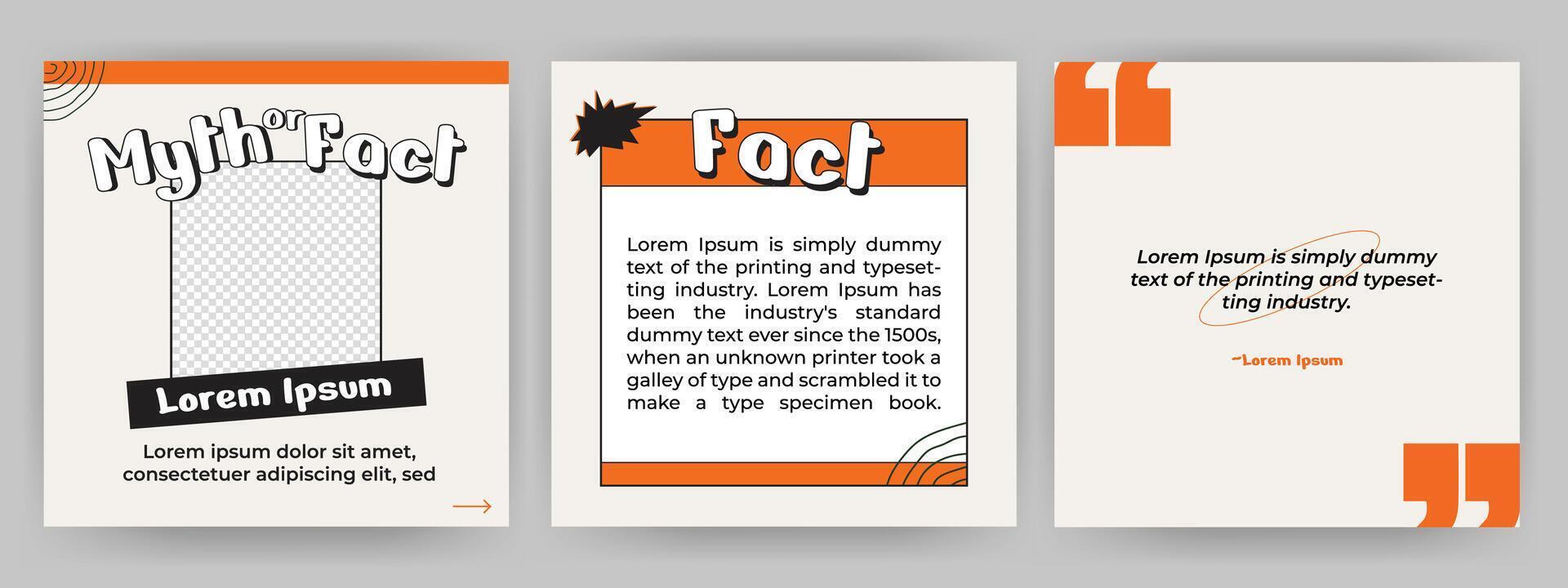 Social media unique myth or facts, tricks, did you know post banner layout templates, Unique Modern Editable Social Media banner template. Anyone can use this easy design for social media vector