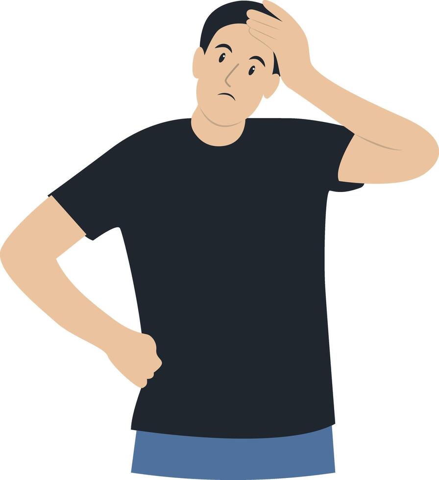 Confused Men Character vector