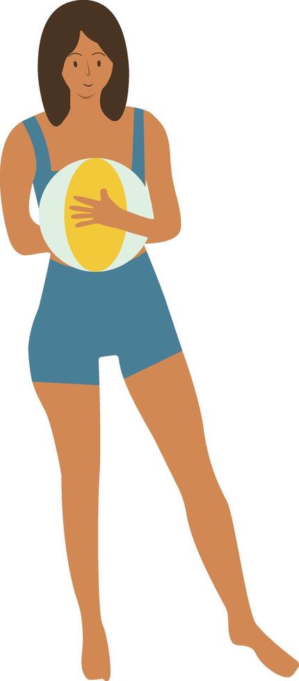 Illustration of Beach Girl. vector