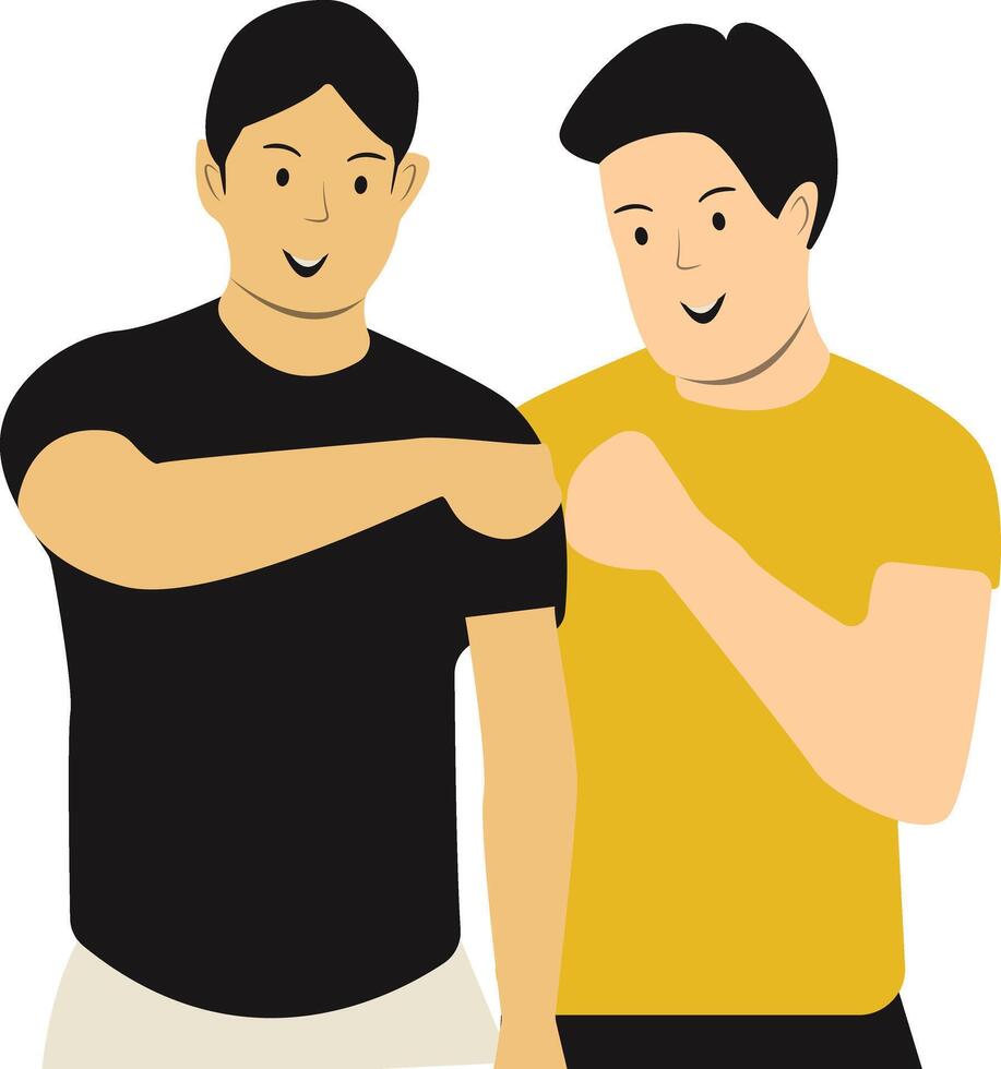 Man Friendship Character vector