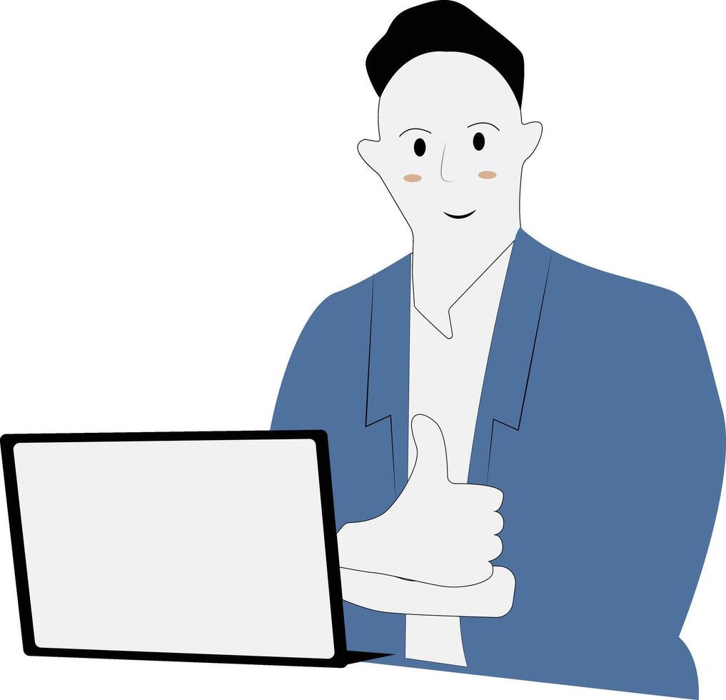 Businessman Illustration in Sketch Shape. vector