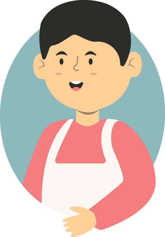 Peeping Boy Character. vector