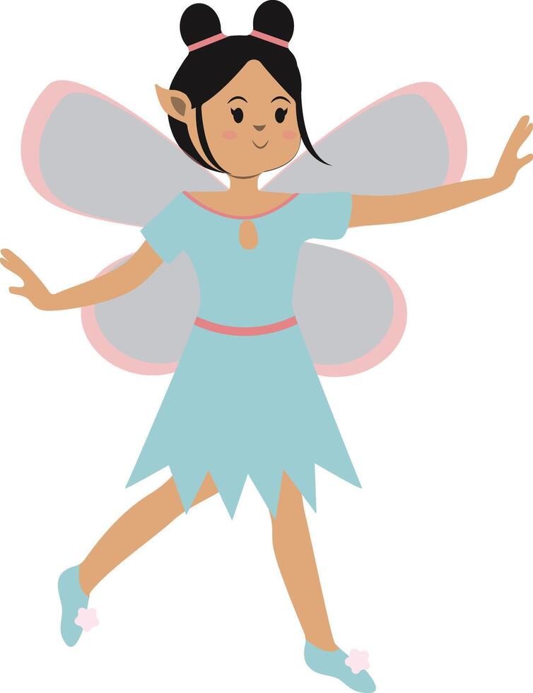 Little Lady Fairy Illustration in Flat Design vector