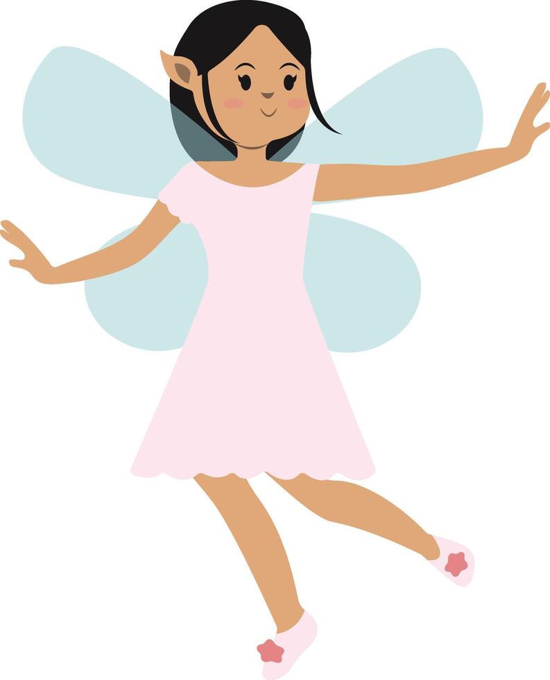 Little Lady Fairy Illustration Isolated on White Background. vector
