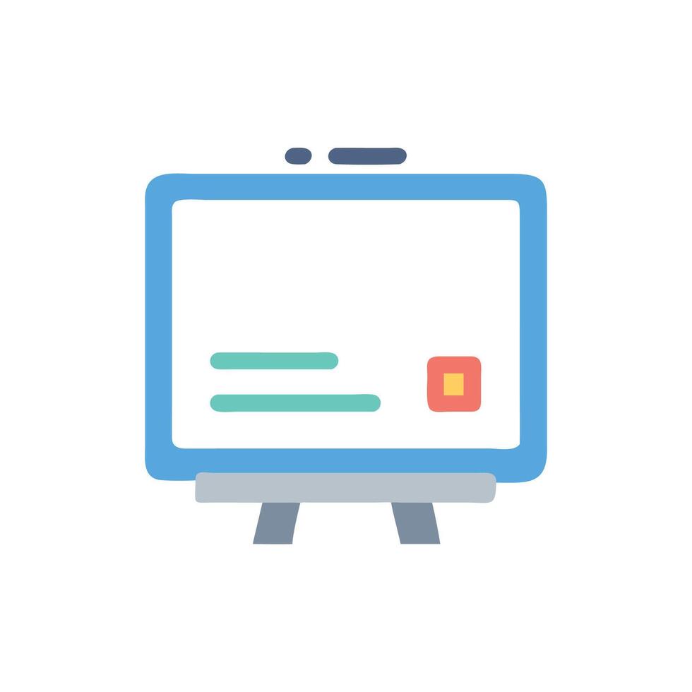 Modern Electronic Whiteboard Icon Design vector