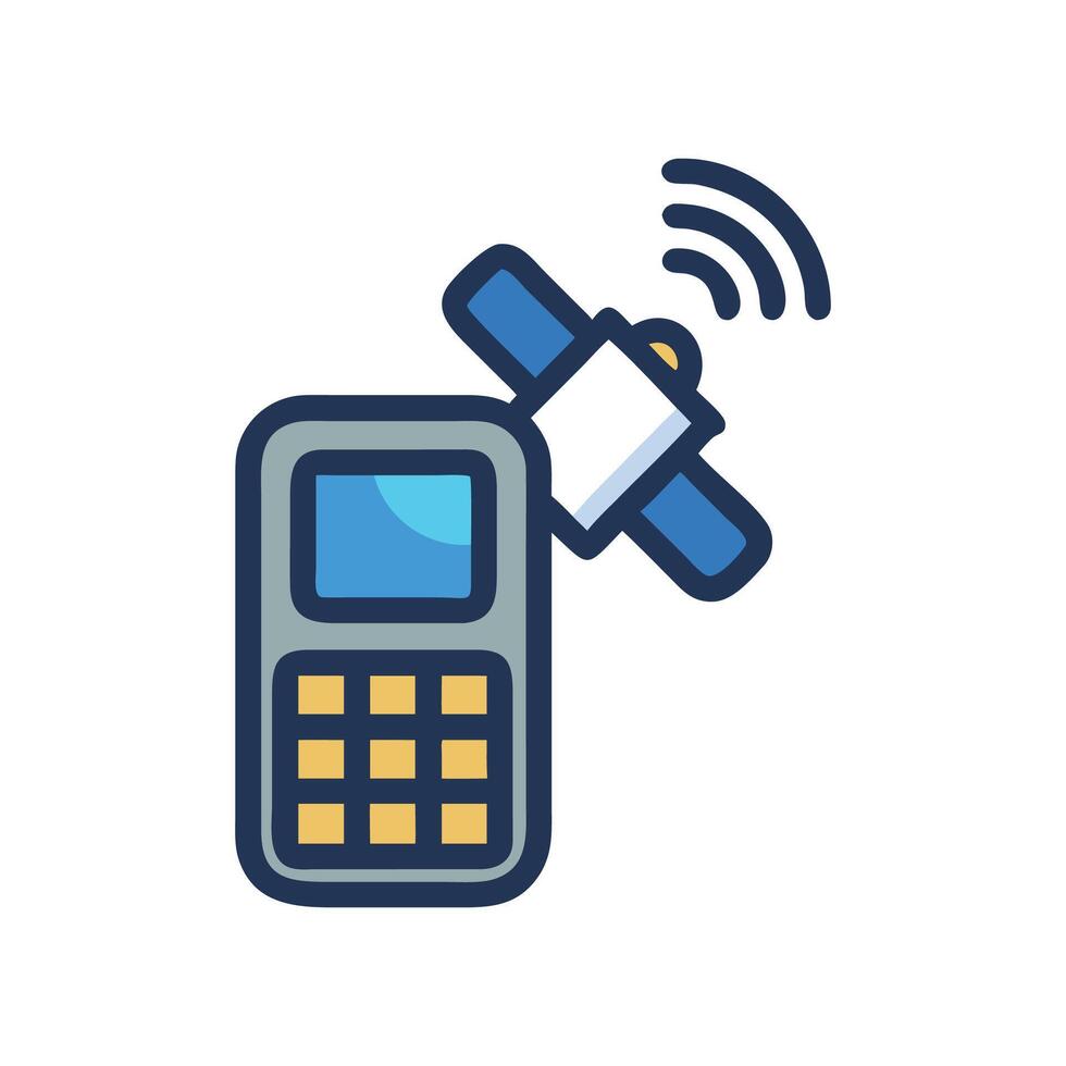 Compact Satellite Phone Icon for Travel vector