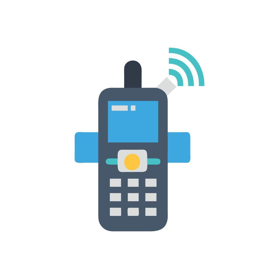 Portable Satellite Phone Icon for Emergencies vector