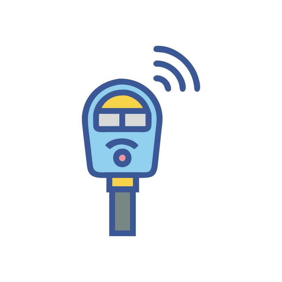 Smart Parking Meter Icon for Urban Convenience vector