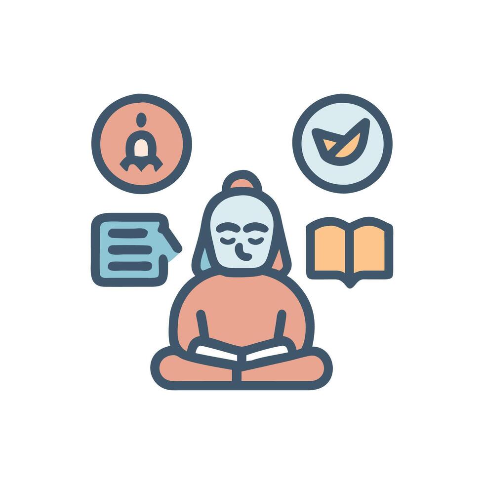 Dynamic Wisdom Concepts Icon vector