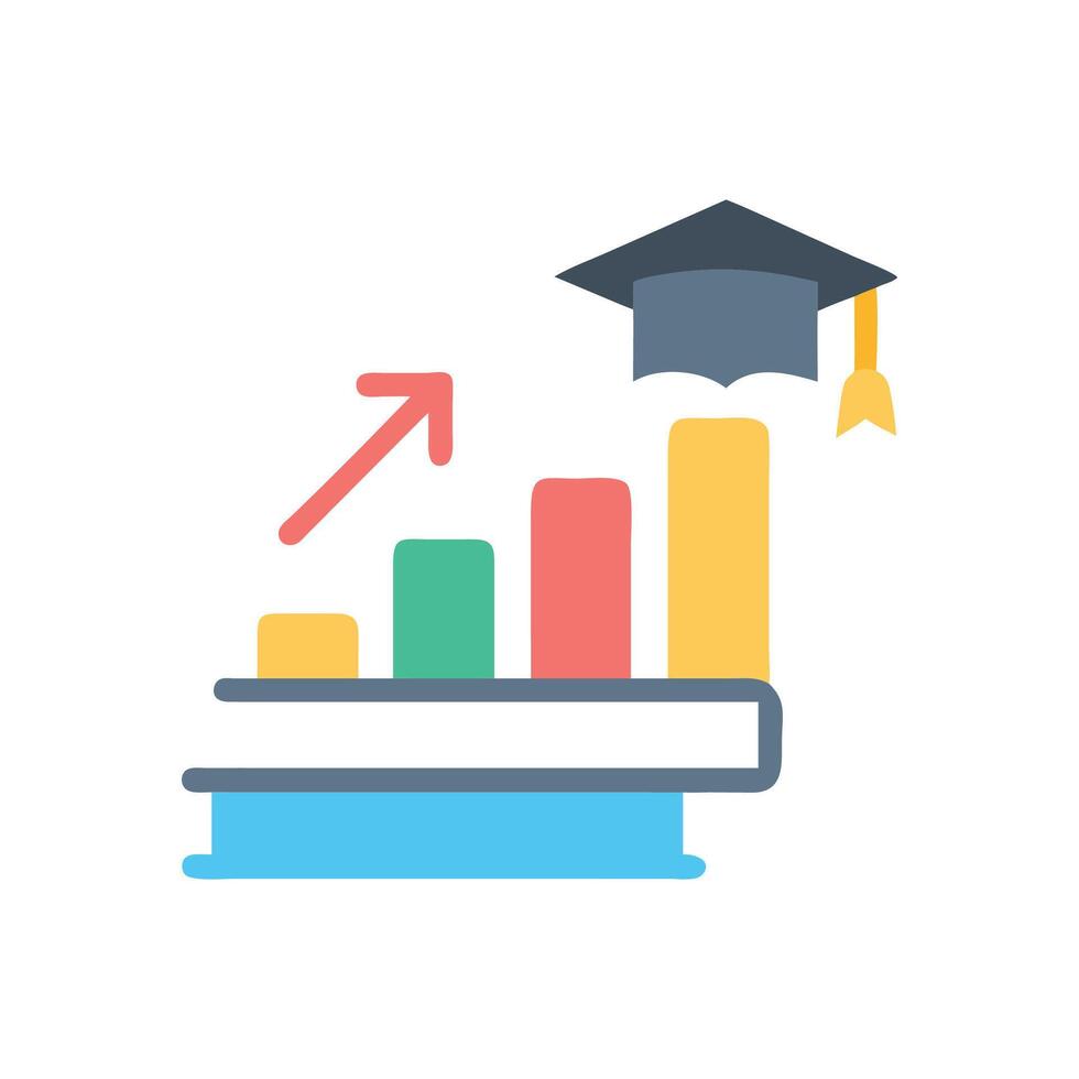 Creative Academic Progress Icon for Tracking vector